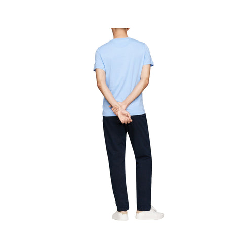 Tommy Hilfiger T-shirt T-shirt Uomo slim con stampa Celeste - Francavilla Moda